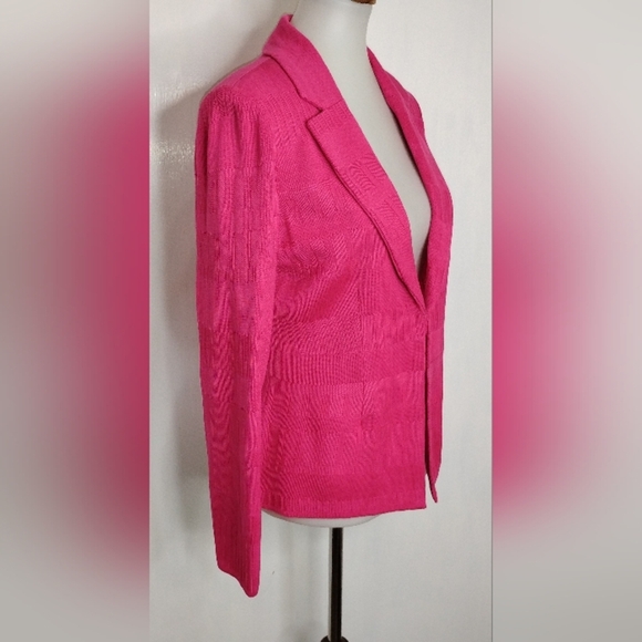 PINK MING WANG KNIT JACKET - Picture 1 of 9